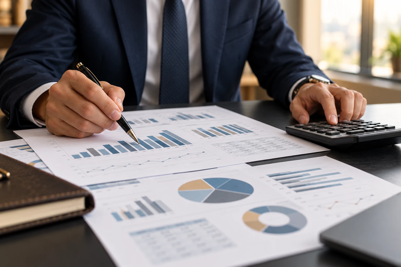 Análisis de gráficos financieros con calculadora